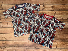 Load image into Gallery viewer, 3 Children&#39;s Size Short Sleeve Shirts in Mystery Prints